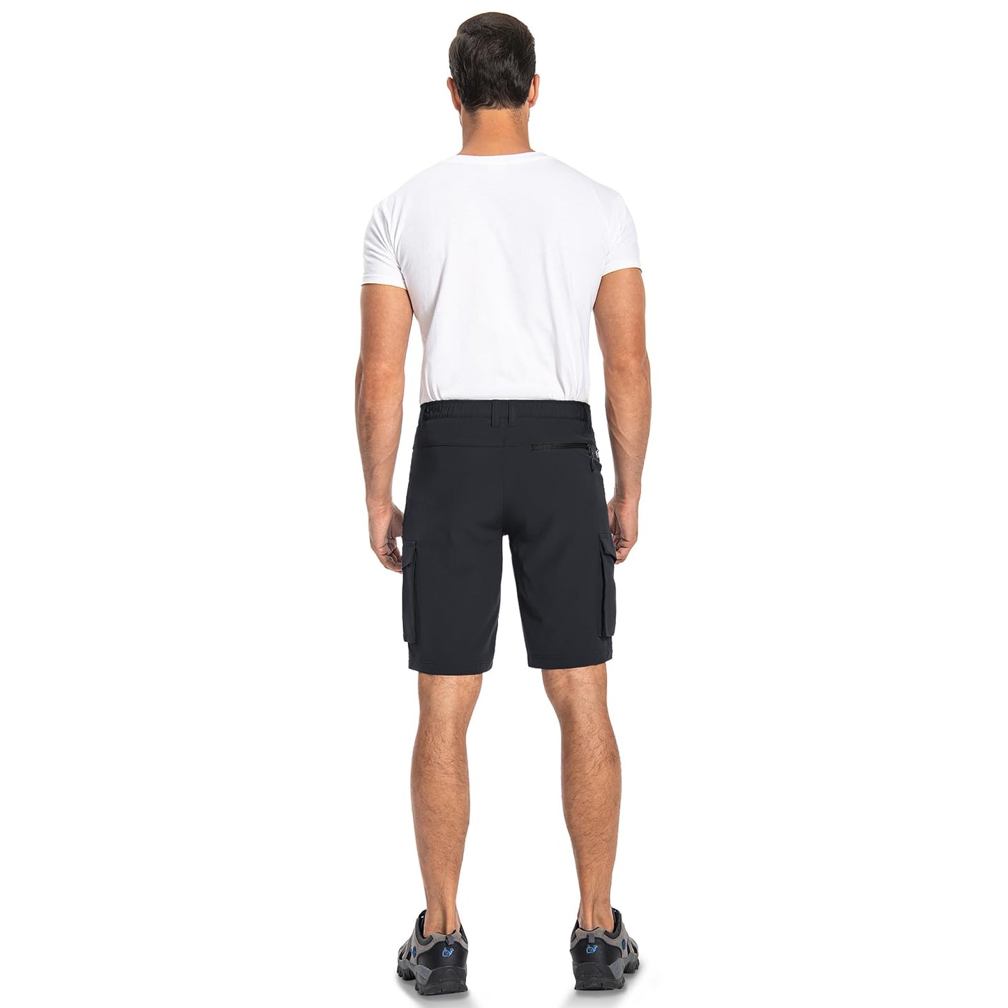 Hiauspor Men's Mountain Bike Shorts Stretch Cycling Quick Dry Hiking Cargo Shorts for Work Golf Fishing Tactical