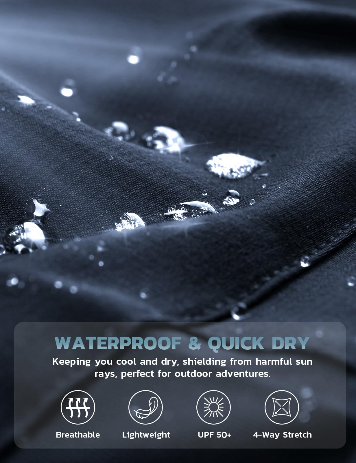 Hiauspor Mens Hiking Cargo Shorts Lightweight Water-Resistant Quick Dry Stretch for Casual Golf Fishing Tactical Bike Outdoor