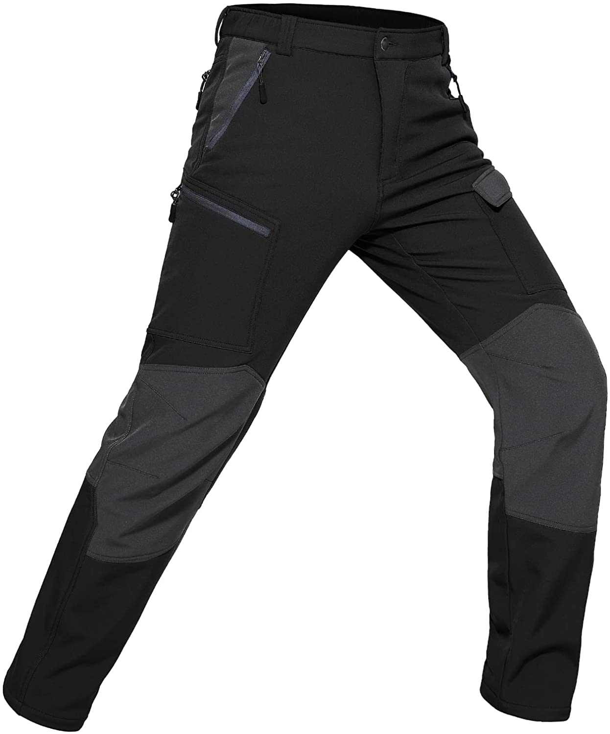 Men's Fleece Lined Insulated Softshell Snow Hiking Pants – Little