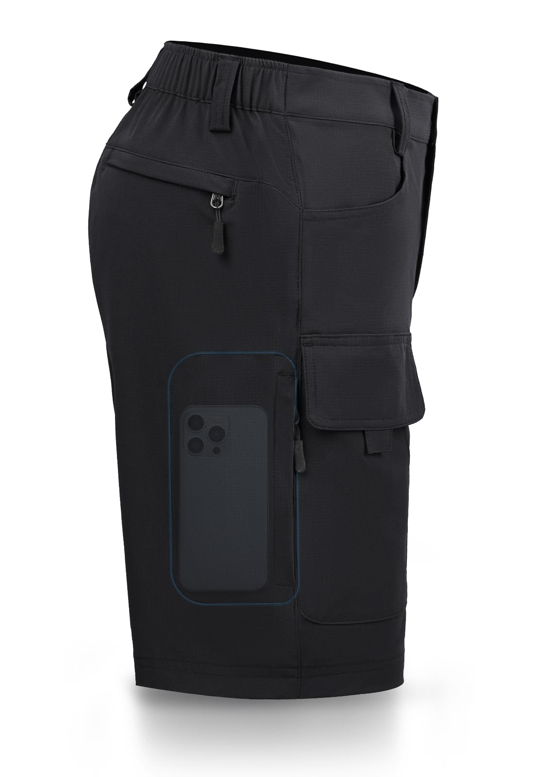 Hiauspor Men's Hiking Cargo Shorts 9"/10" Quick Dry Lightweight Waterproof for Golf Tactical Fishing Casual with 6 Pockets