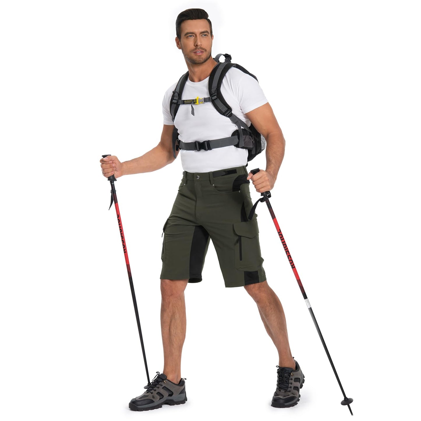 Ally Mens Mountain Bike Shorts 4D Padded Bike Shorts Baggy Cycling Biking Bicycle Biker Shorts Loose-fit with 6 Pockets