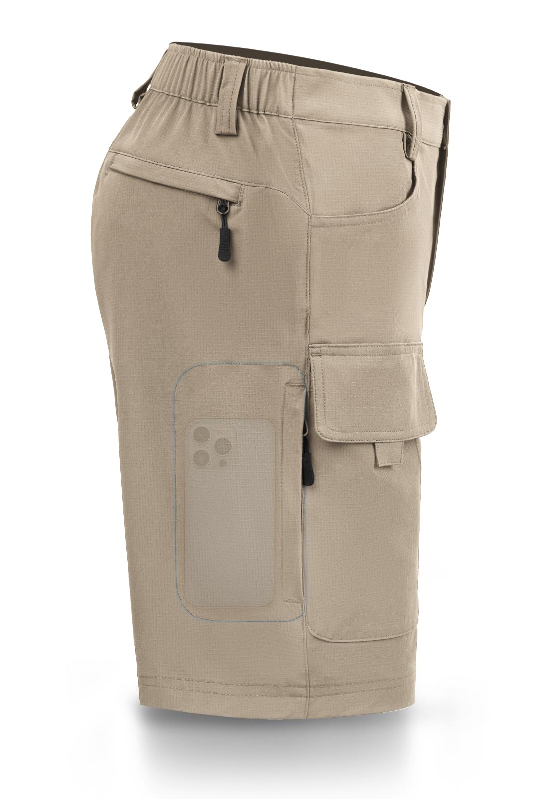 Hiauspor Men's Hiking Cargo Shorts 9"/10" Quick Dry Lightweight Waterproof for Golf Tactical Fishing Casual with 6 Pockets