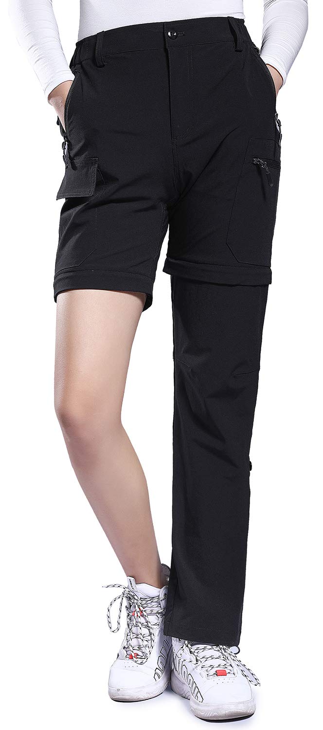Hiauspor Hiking Pants Women Convertible Lightweight Zip Off Pants Quick Dry Outdoor Stretch Pants UPF 50+ Trousers