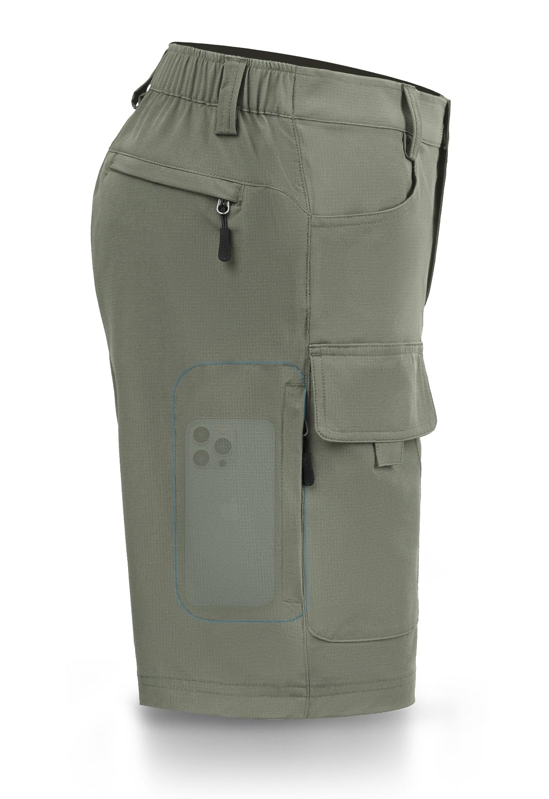 Hiauspor Men's Hiking Cargo Shorts 9"/10" Quick Dry Lightweight Waterproof for Golf Tactical Fishing Casual with 6 Pockets