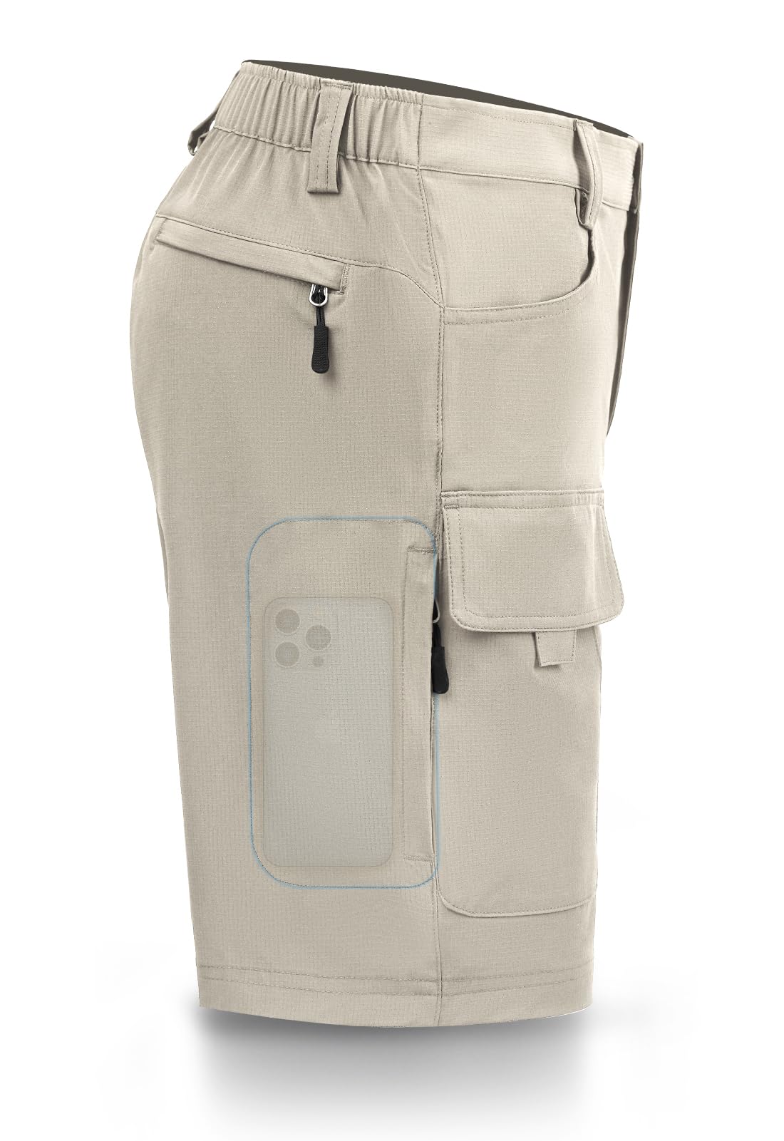 Hiauspor Men's Hiking Cargo Shorts 9"/10" Quick Dry Lightweight Waterproof for Golf Tactical Fishing Casual with 6 Pockets