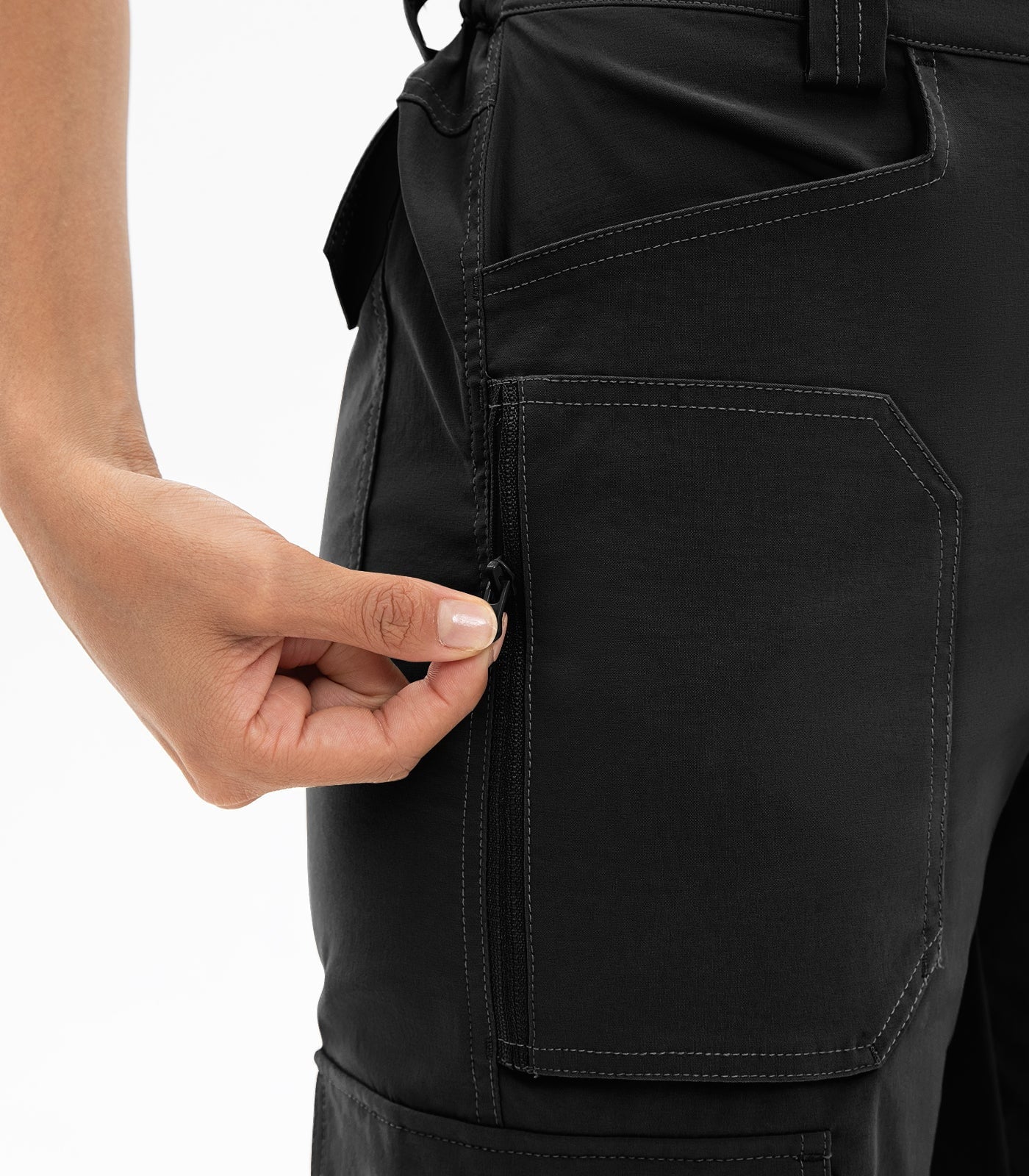 Women's Cargo Pants Wide Leg High Waisted Hiking Work Casual Lightweight Stretch