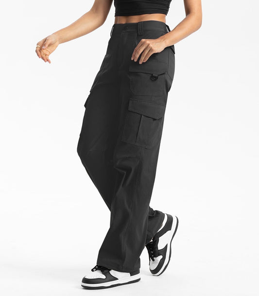 Women's Cargo Pants Wide Leg High Waisted Hiking Work Casual Lightweight Stretch