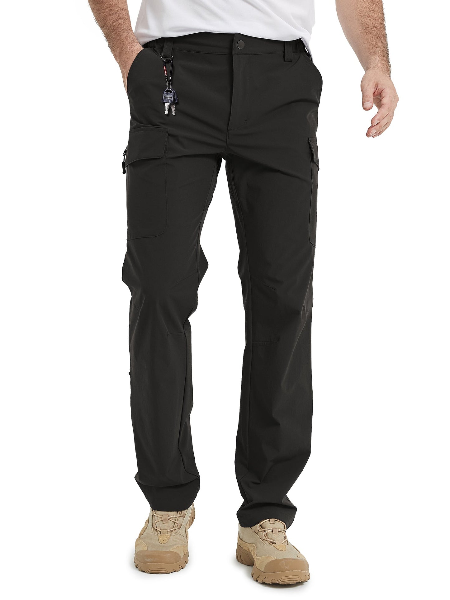 Men's Cargo Pants Waterproof Quick Dry Lightweight Hiking Pants with 7 Pockets