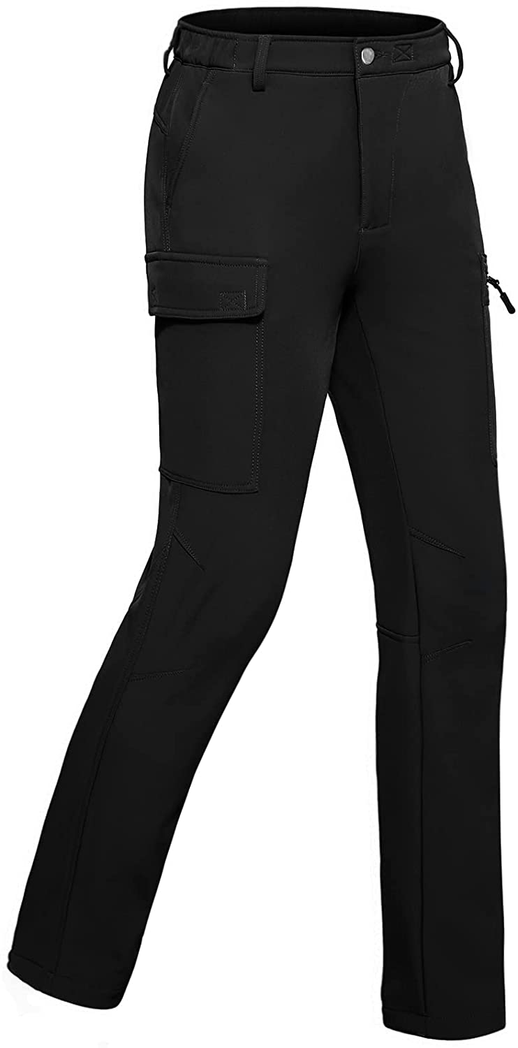 Hiauspor Women's Hiking Pants Waterproof Fleece Lined Ski Snow Winter