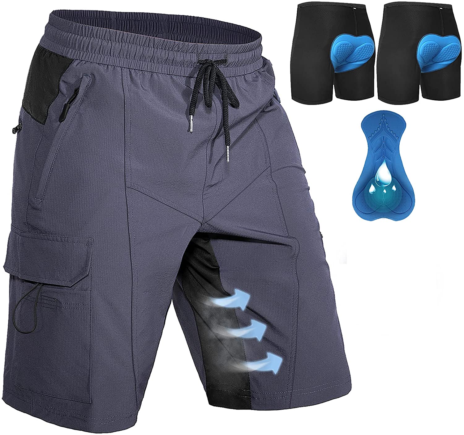 Mens baggy cycling shorts best sale with padding